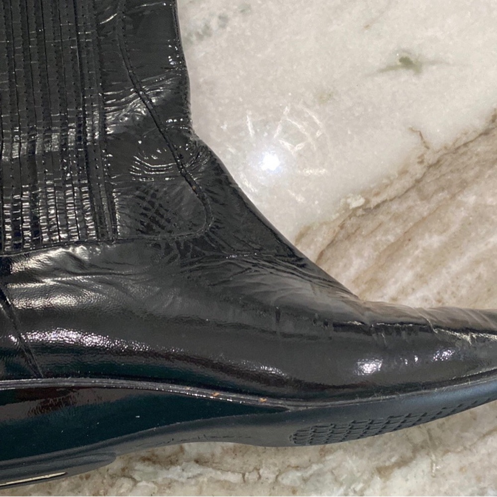 Cole Haan Nike Air Black Patent Boots - Picture 5 of 5